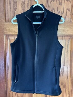 Athleta Black Full-Zip Fleece Vest